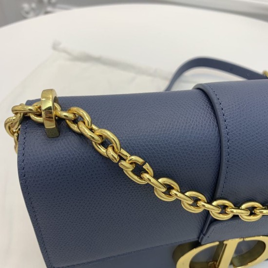 Fake Christian Dior 93118 EPSOM handle Bag Blue Replica