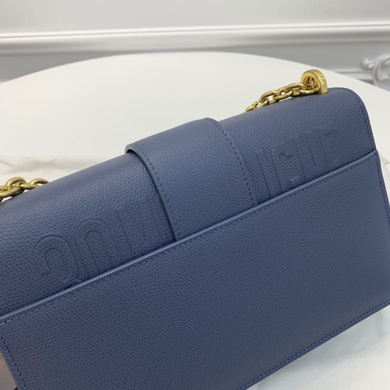 Fake Christian Dior 93118 EPSOM handle Bag Blue Replica