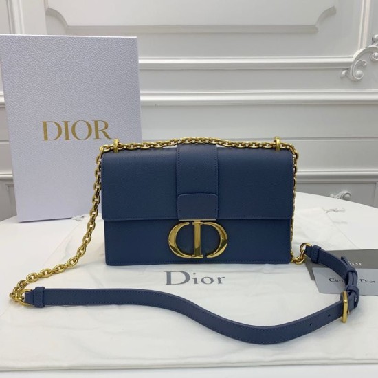 Fake Christian Dior 93118 EPSOM handle Bag Blue Replica