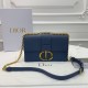 Fake Christian Dior 93118 EPSOM handle Bag Blue Replica