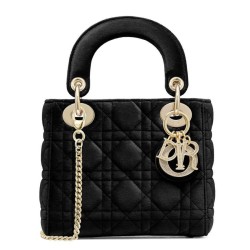 Replica Christian Dior Mini Lady Dior Bag Black