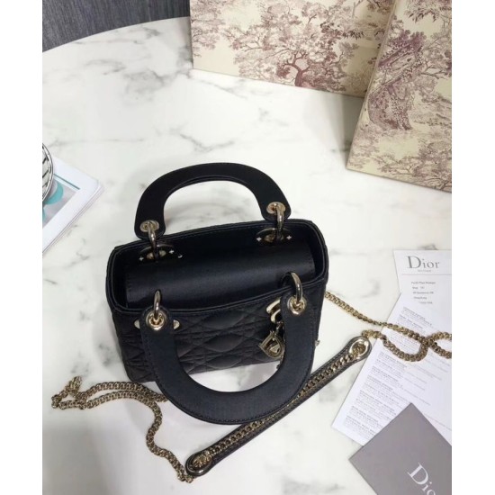 Replica Christian Dior Mini Lady Dior Bag Black