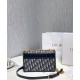 Fake Christian Dior 30 Montaigne Bag with Chain Dark Blue Replica