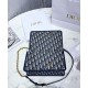 Fake Christian Dior 30 Montaigne Bag with Chain Dark Blue Replica
