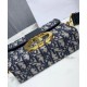 Replica Christian Dior 30 Montaigne Jacquard Canvas Box Bag Dark Blue
