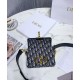 Replica Christian Dior 30 Montaigne Jacquard Canvas Box Bag Dark Blue
