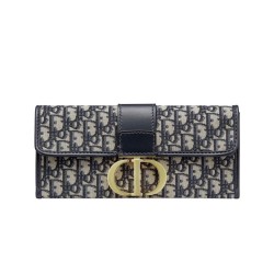 Replica Christian Dior 30 Montaigne Jacquard Canvas Clutch Bag Dark Blue