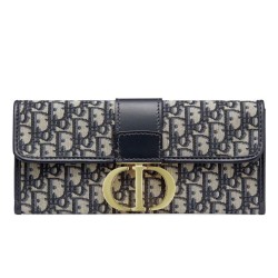 Replica Christian Dior 30 Montaigne Jacquard Canvas Clutch Bag Dark Blue