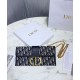 Replica Christian Dior 30 Montaigne Jacquard Canvas Clutch Bag Dark Blue