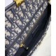 Replica Christian Dior 30 Montaigne Jacquard Canvas Clutch Bag Dark Blue