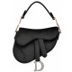 Replica Christian Dior Mini Saddle Velvet Bag Black