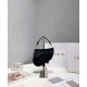 Replica Christian Dior Mini Saddle Velvet Bag Black