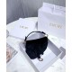 Replica Christian Dior Mini Saddle Velvet Bag Black