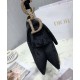 Replica Christian Dior Mini Saddle Velvet Bag Black