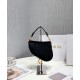 Replica Christian Dior Mini Saddle Velvet Bag Black