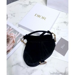 Replica Christian Dior Mini Saddle Velvet Bag Black Replica Christian Dior Mini Saddle Velvet Bag Black