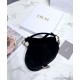Replica Christian Dior Mini Saddle Velvet Bag Black