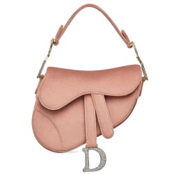 Replica Christian Dior Mini Saddle Velvet Bag Pink