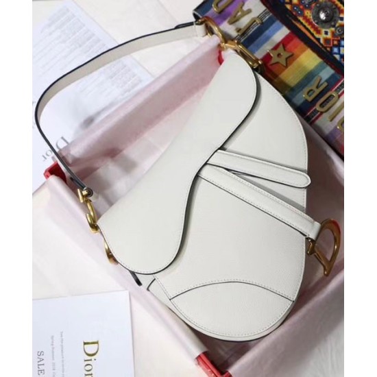 Fake Christian Dior Saddle Bag M0446 White Replica