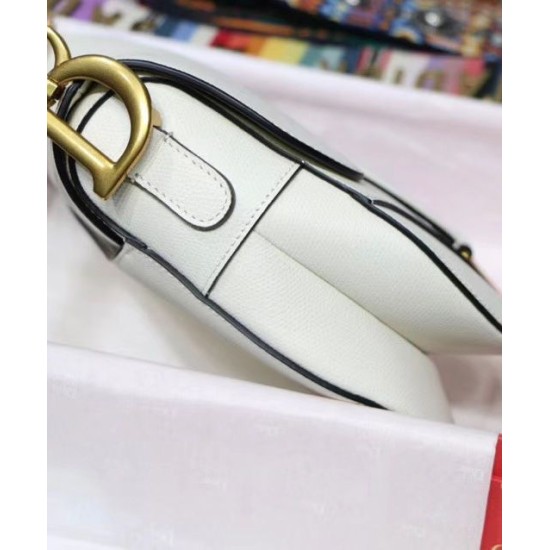 Fake Christian Dior Saddle Bag M0446 White Replica