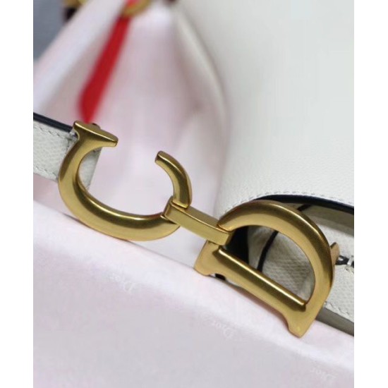 Fake Christian Dior Saddle Bag M0446 White Replica