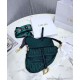 Fake Christian Dior Saddle Original Oblique Embroidered Canvas Bag Green Replica Fake Christian Dior Saddle Original Oblique Embroidered Canvas Bag Green Replica