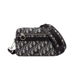 Replica Christian Dior Safari Dior Oblique Messenger Bag Dark Blue