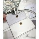 Replica Christian Dior Saddle Belt Clutch White