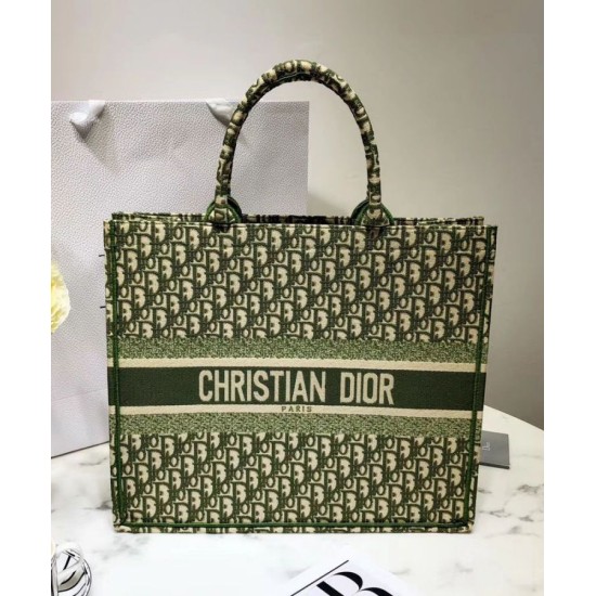 Fake Christian Dior Book Tote bag M1286 Green Replica