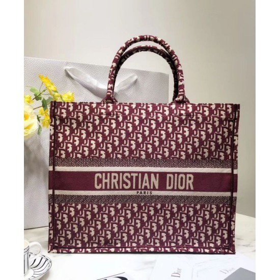 Fake Christian Dior Book Tote bag M1286 Red Replica