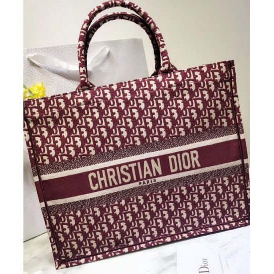 Fake Christian Dior Book Tote bag M1286 Red Replica