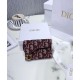 Fake Christian Dior Oblique Saddle Wallet Red Replica