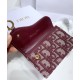 Fake Christian Dior Oblique Saddle Wallet Red Replica