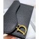 Replica Christian Dior Saddle Calfskin Wallet Black