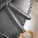 Replica Christian Dior Grooved Edge Saddle Bag Black