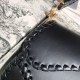 Replica Christian Dior Grooved Edge Saddle Bag Black
