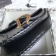 Replica Christian Dior Grooved Edge Saddle Bag Black