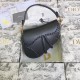 Replica Christian Dior Grooved Edge Saddle Bag Black
