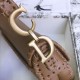 Replica Christian Dior Grooved Edge Saddle Bag Brown