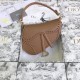 Replica Christian Dior Grooved Edge Saddle Bag Brown