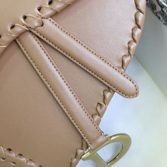 Replica Christian Dior Grooved Edge Saddle Bag Brown