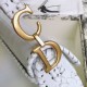 Fake Christian Dior Grooved Edge Saddle Bag White Replica