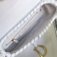 Fake Christian Dior Grooved Edge Saddle Bag White Replica