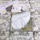 Fake Christian Dior Grooved Edge Saddle Bag White Replica