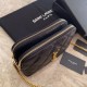 Replica YSL Saint Laurent Becky Double Zip Pouch Quilted Lambskin Black