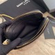 Replica YSL Saint Laurent Becky Double Zip Pouch Quilted Lambskin Black