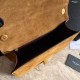 Fake YSL Saint Laurent Carre Satchel Suede Bag Brown Replica