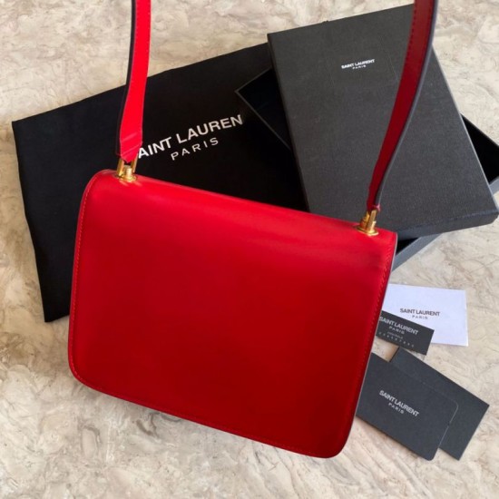 Replica YSL Saint Laurent Carre Satchel Bag Red