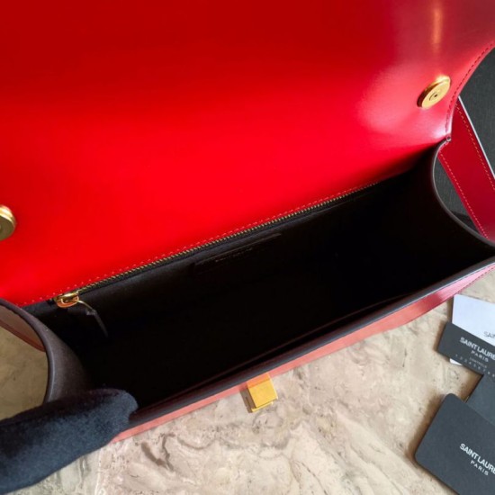 Replica YSL Saint Laurent Carre Satchel Bag Red