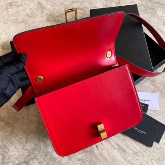 Replica YSL Saint Laurent Carre Satchel Bag Red